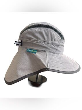 Sunday Afternoons Sun Hat Medium Gray Wide Brim Neck Flap Outdoor UPF Hiking